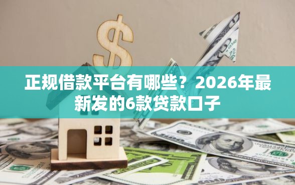正规借款平台有哪些？2026年最新发的6款贷款口子