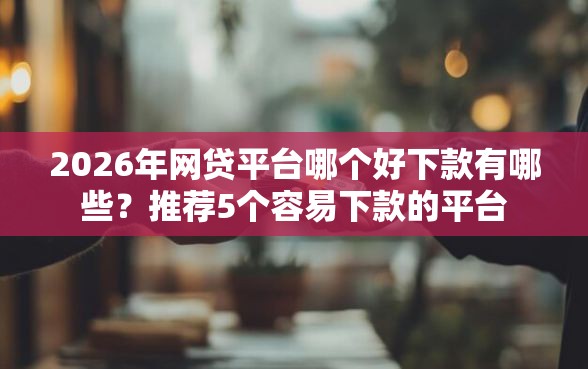 2026年网贷平台哪个好下款有哪些？推荐5个容易下款的平台
