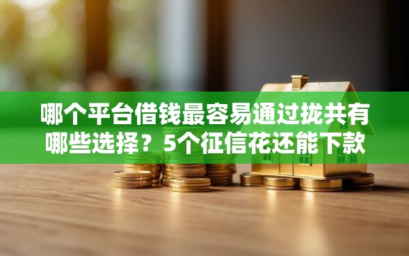 哪个平台借钱最容易通过拢共有哪些选择？5个征信花还能下款的平台详解