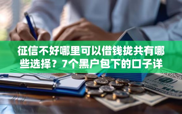 征信不好哪里可以借钱拢共有哪些选择？7个黑户包下的口子详解