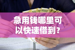 急用钱哪里可以快速借到？2026最新测评10个贷款10万比较容易的口子