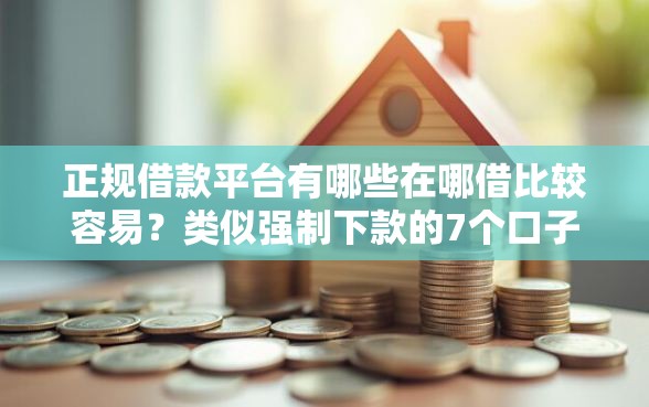 正规借款平台有哪些在哪借比较容易？类似强制下款的7个口子参考
