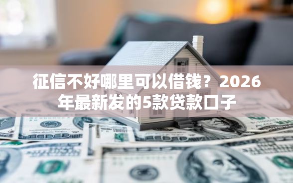 征信不好哪里可以借钱？2026年最新发的5款贷款口子