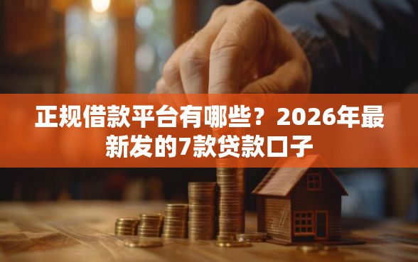 正规借款平台有哪些？2026年最新发的7款贷款口子
