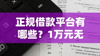 正规借款平台有哪些？1万元无门槛借款平台推荐，6个银行贷款平台盘点