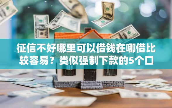 征信不好哪里可以借钱在哪借比较容易？类似强制下款的5个口子参考