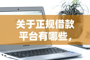 关于正规借款平台有哪些，推荐6个无视黑白的网贷软件给你