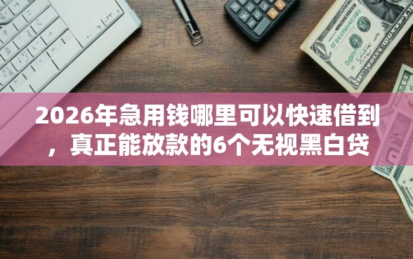 2026年急用钱哪里可以快速借到，真正能放款的6个无视黑白贷款口子推荐