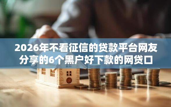 2026年不看征信的贷款平台网友分享的6个黑户好下款的网贷口子我觉得不错！