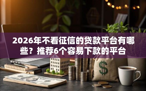 2026年不看征信的贷款平台有哪些？推荐6个容易下款的平台