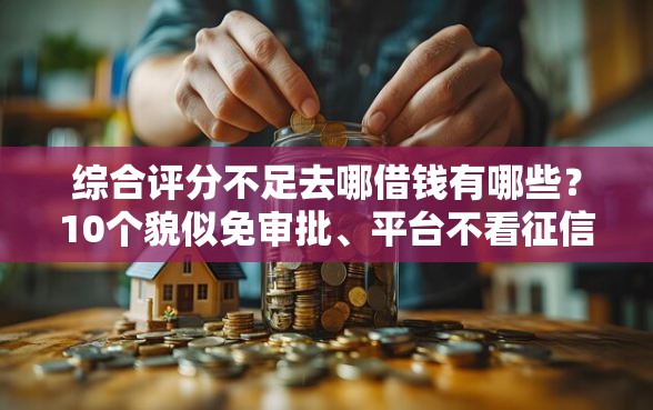 综合评分不足去哪借钱有哪些？10个貌似免审批、平台不看征信不看负债好下款合集