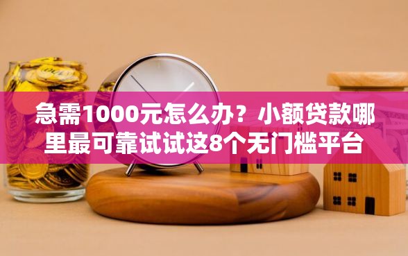 急需1000元怎么办？小额贷款哪里最可靠试试这8个无门槛平台