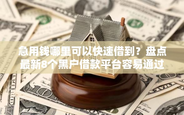 急用钱哪里可以快速借到？盘点最新8个黑户借款平台容易通过审核