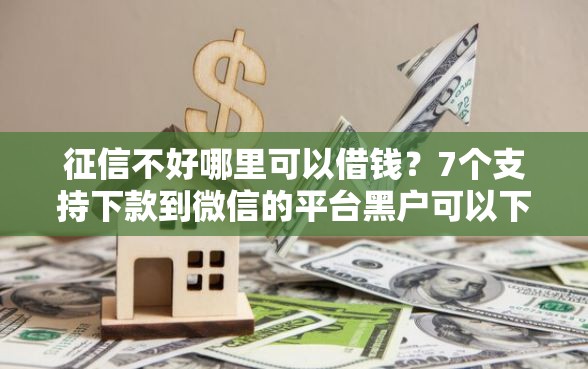 征信不好哪里可以借钱？7个支持下款到微信的平台黑户可以下款的那种