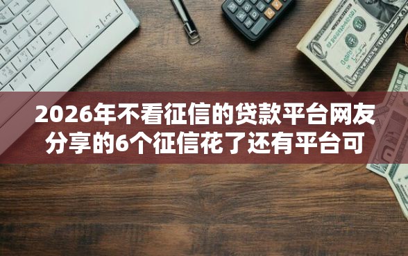 2026年不看征信的贷款平台网友分享的6个征信花了还有平台可以借款我觉得不错！