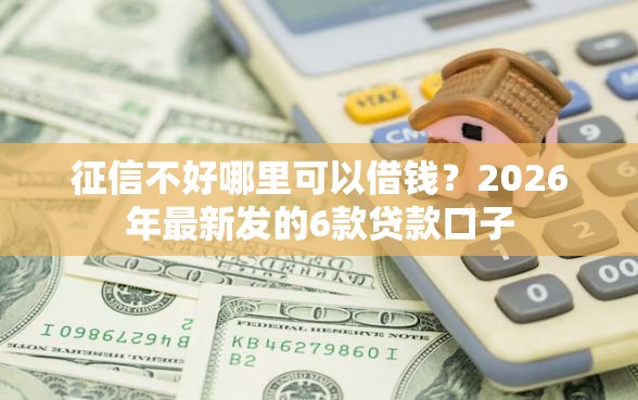 征信不好哪里可以借钱？2026年最新发的6款贷款口子