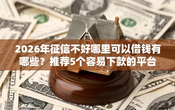 2026年征信不好哪里可以借钱有哪些？推荐5个容易下款的平台