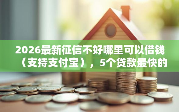 2026最新征信不好哪里可以借钱（支持支付宝），5个贷款最快的平台无私分享