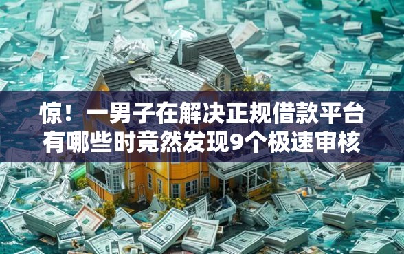 惊！一男子在解决正规借款平台有哪些时竟然发现9个极速审核的网贷软件，事后分享了出来