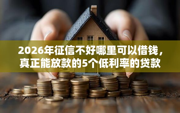 2026年征信不好哪里可以借钱，真正能放款的5个低利率的贷款软件推荐