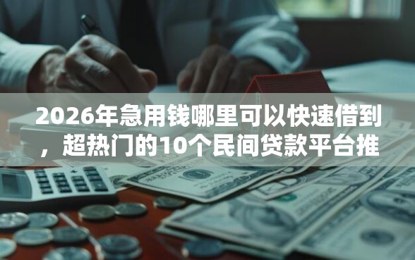 2026年急用钱哪里可以快速借到，超热门的10个民间贷款平台推荐