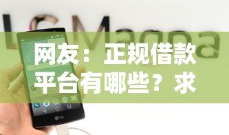 网友：正规借款平台有哪些？求介绍几款微信平台怎么借钱