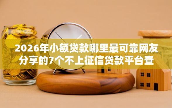2026年小额贷款哪里最可靠网友分享的7个不上征信贷款平台查询我觉得不错！