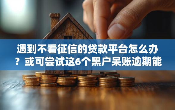 遇到不看征信的贷款平台怎么办？或可尝试这6个黑户呆账逾期能下的口子