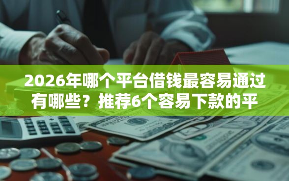 2026年哪个平台借钱最容易通过有哪些？推荐6个容易下款的平台
