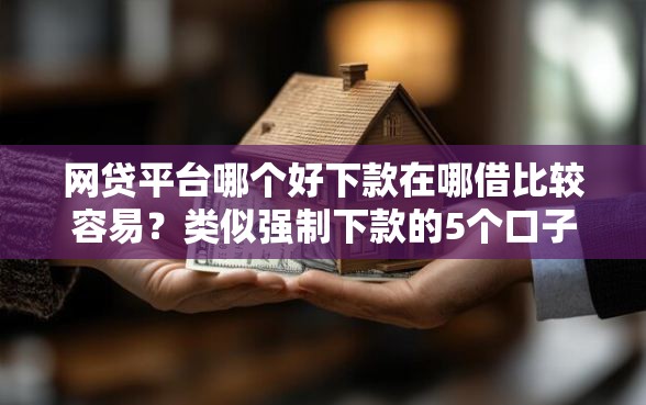 网贷平台哪个好下款在哪借比较容易？类似强制下款的5个口子参考