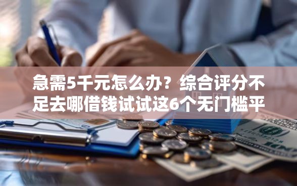 急需5千元怎么办？综合评分不足去哪借钱试试这6个无门槛平台