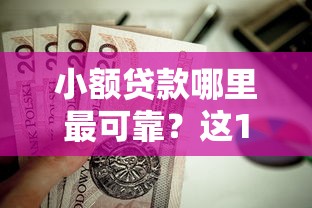 小额贷款哪里最可靠？这10个黑户能贷款的平台有什么值得一试
