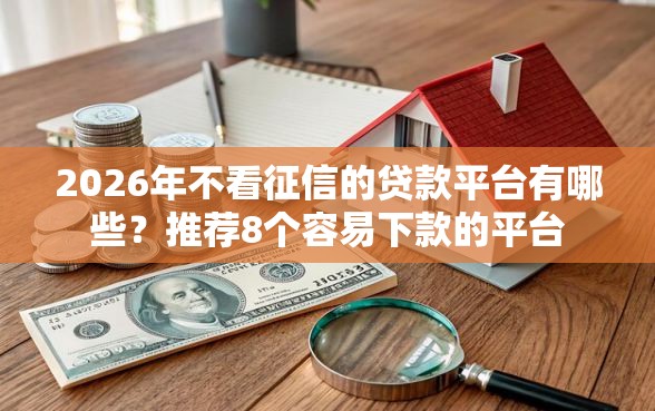 2026年不看征信的贷款平台有哪些？推荐8个容易下款的平台