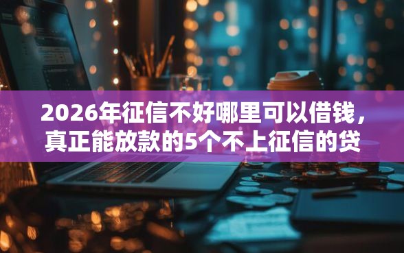 2026年征信不好哪里可以借钱，真正能放款的5个不上征信的贷款平台推荐