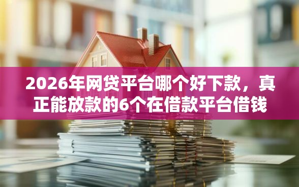 2026年网贷平台哪个好下款，真正能放款的6个在借款平台借钱安全推荐