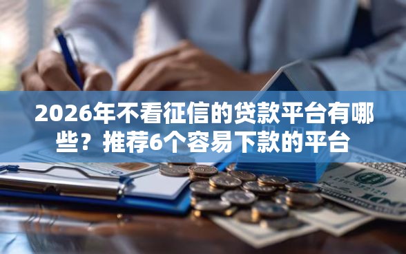 2026年不看征信的贷款平台有哪些？推荐6个容易下款的平台