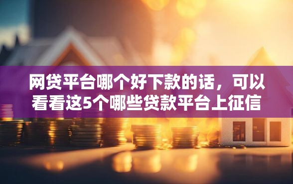 网贷平台哪个好下款的话，可以看看这5个哪些贷款平台上征信