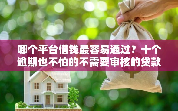 哪个平台借钱最容易通过？十个逾期也不怕的不需要审核的贷款平台
