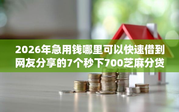 2026年急用钱哪里可以快速借到网友分享的7个秒下700芝麻分贷款app我觉得不错！