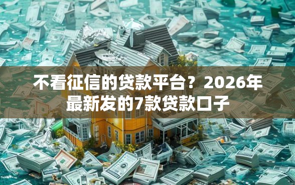 不看征信的贷款平台？2026年最新发的7款贷款口子