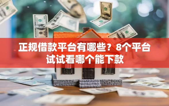 正规借款平台有哪些？8个平台试试看哪个能下款