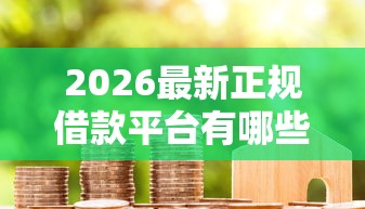 2026最新正规借款平台有哪些，总结十个十大良心贷款平台！