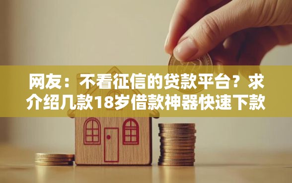 网友：不看征信的贷款平台？求介绍几款18岁借款神器快速下款口子