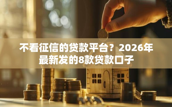 不看征信的贷款平台？2026年最新发的8款贷款口子