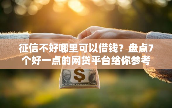 征信不好哪里可以借钱？盘点7个好一点的网贷平台给你参考