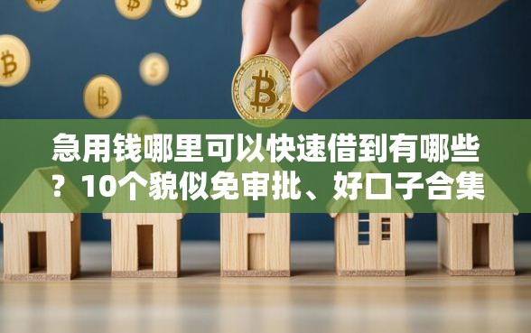 急用钱哪里可以快速借到有哪些？10个貌似免审批、好口子合集
