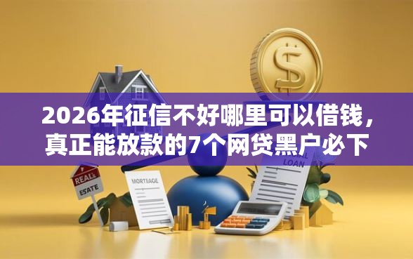 2026年征信不好哪里可以借钱，真正能放款的7个网贷黑户必下款的口子推荐
