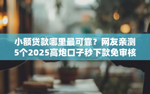 小额贷款哪里最可靠？网友亲测5个2025高炮口子秒下款免审核盘点