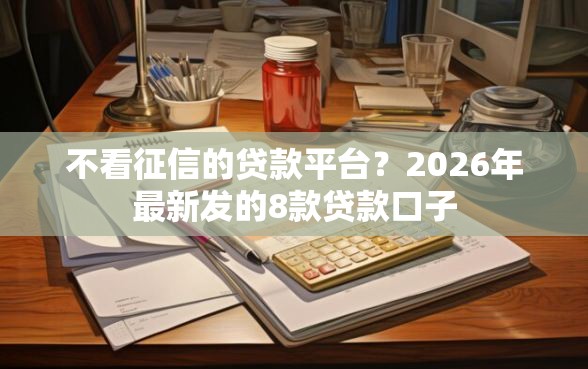 不看征信的贷款平台？2026年最新发的8款贷款口子