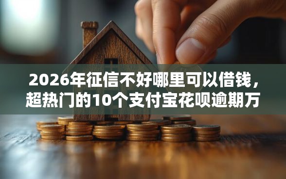 2026年征信不好哪里可以借钱，超热门的10个支付宝花呗逾期万元快速贷款口子推荐